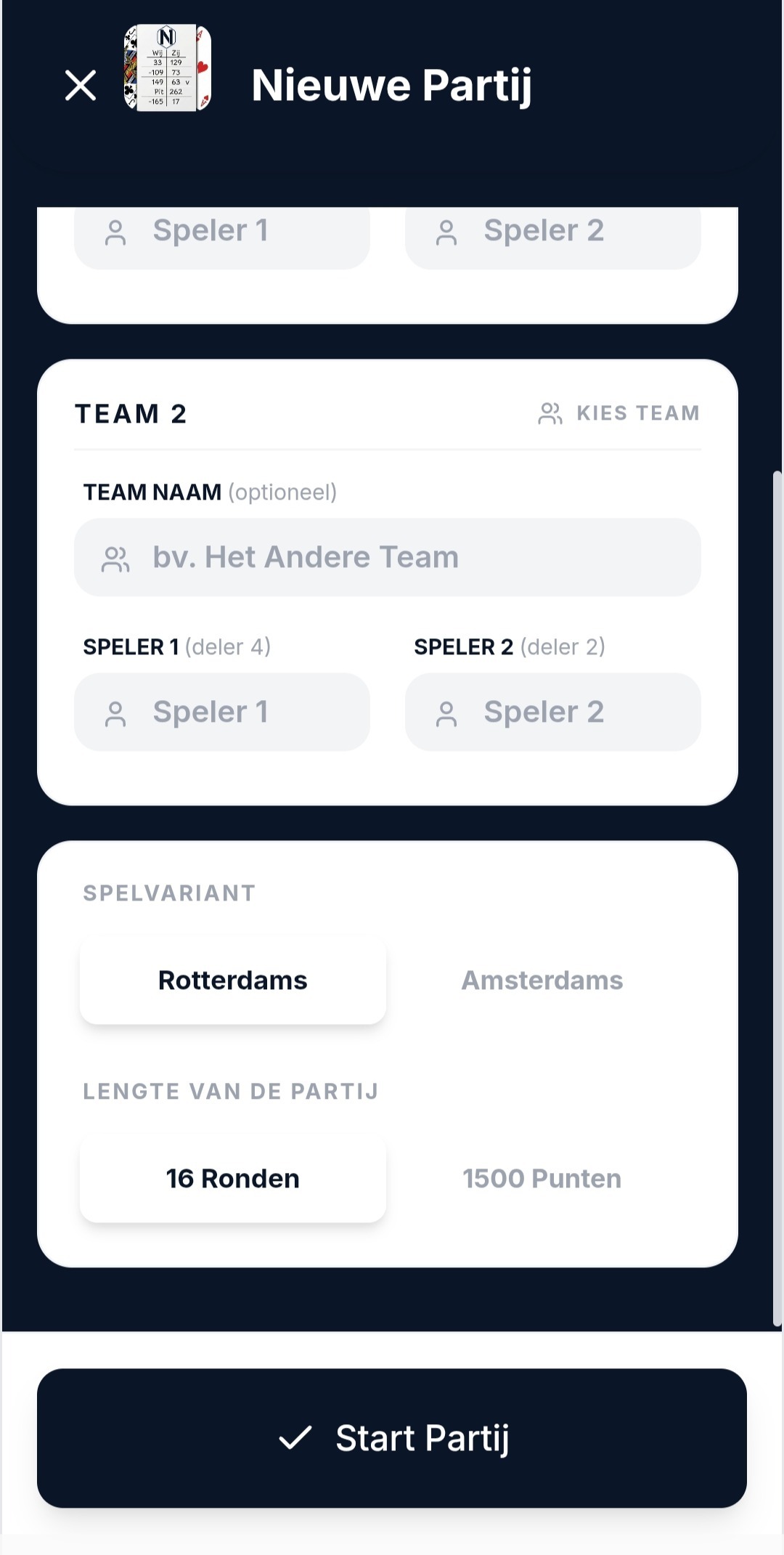 Ronde invoer